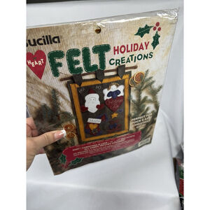 Bucilla Heart Felt Holiday Creations Kit #83607 CHRISTMAS IS LOVE Wall Hanging